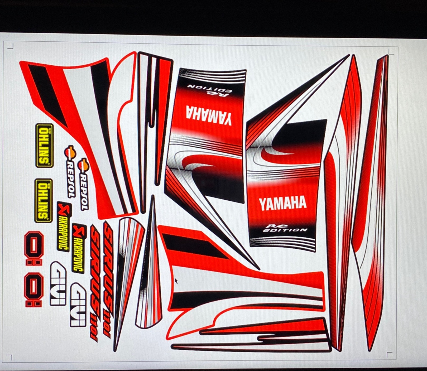 TEM RỜI SIRIUS XĂNG CƠ CHẾ ĐỎ ĐEN