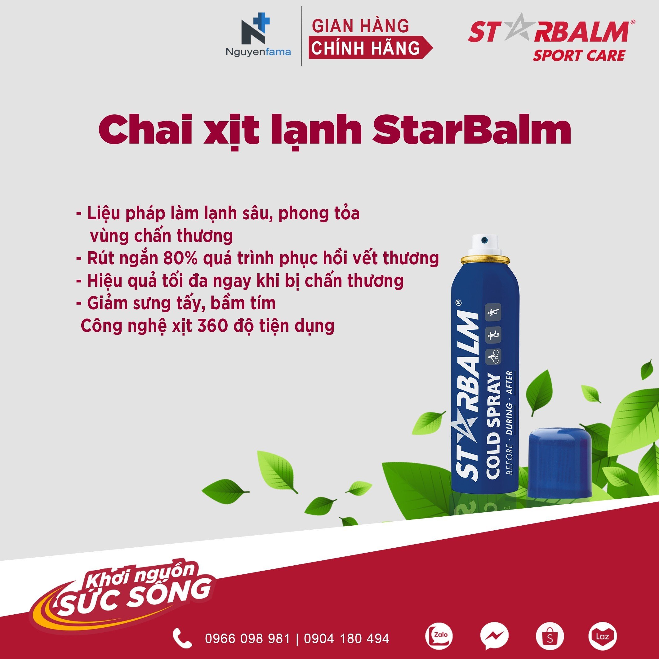 Chai xịt lạnh StarBalm 150ml