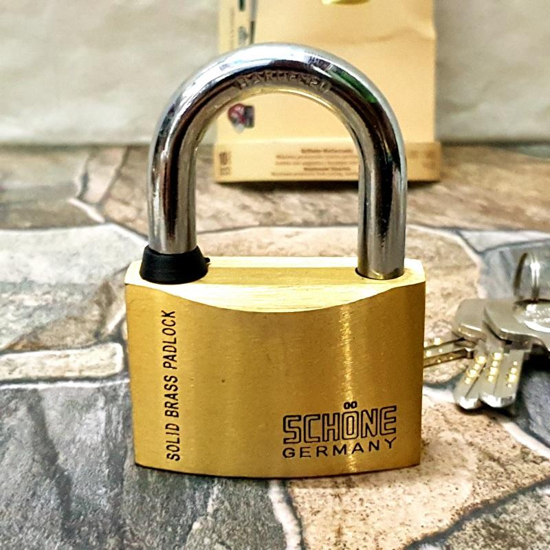 Ổ Khóa Đồng Thau SCHONE 6cm Chìa Vi Tính ( made in Germany )