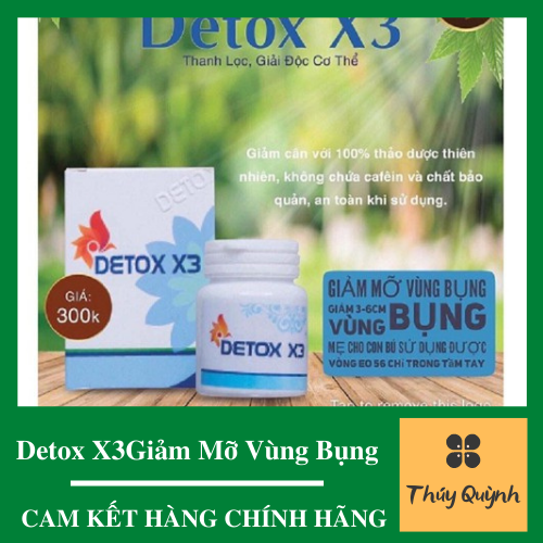 [HCM]DETOX X3 GIẢM CÂN GIẢM MỠ BỤNG CỰC NHANH