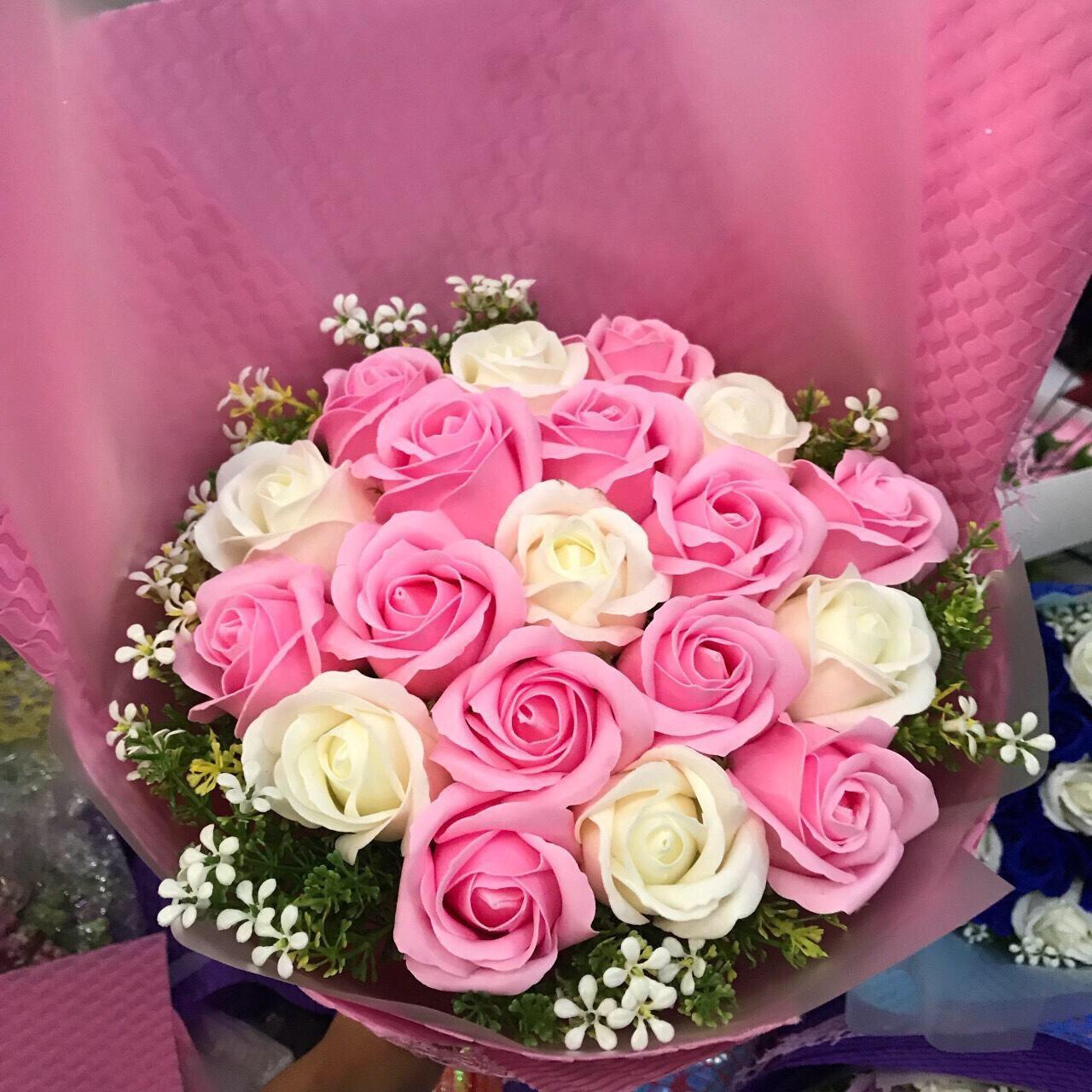 [HCM]Hoa hồng sáp thơm bó theo yêu cầu
