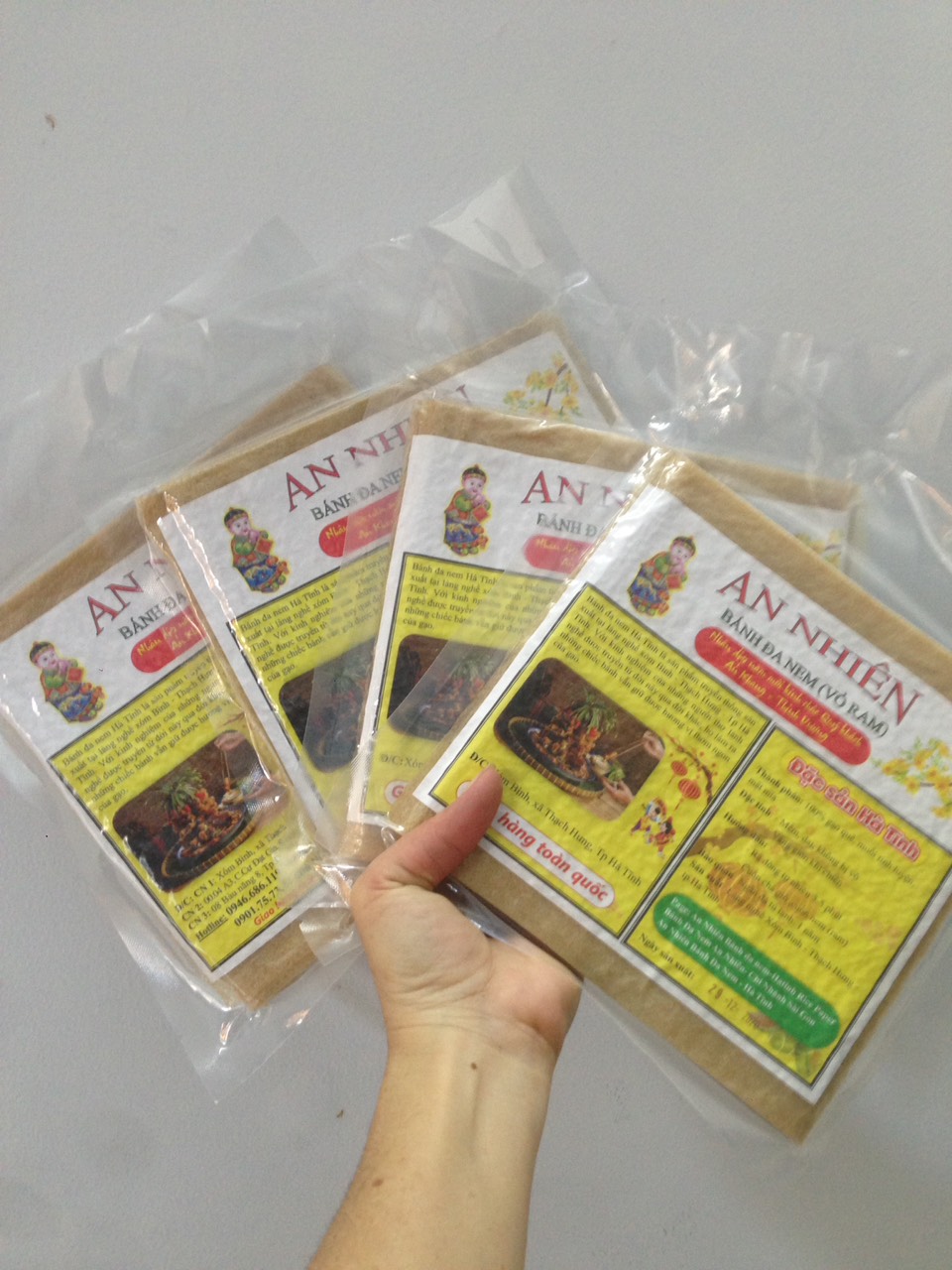 Comboo 5 xấp vỏ Bánh Cuốn Ram Hà Tĩnh (gói 250 gr)