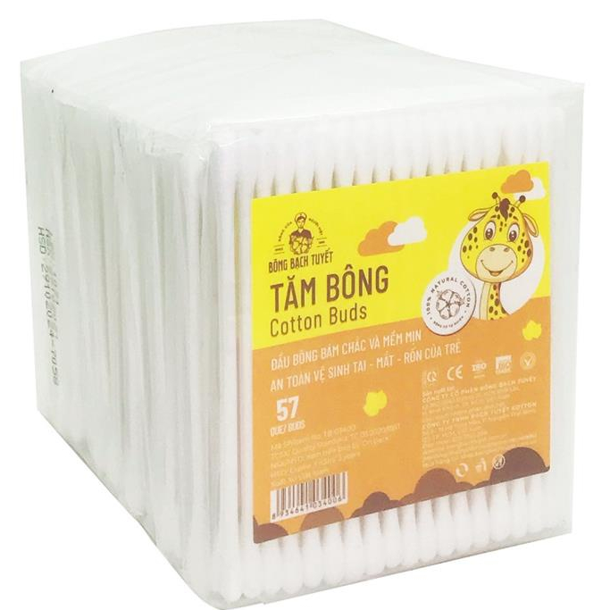 [LỐC 10 GÓI] Tăm bông Bạch Tuyết loại 57 que