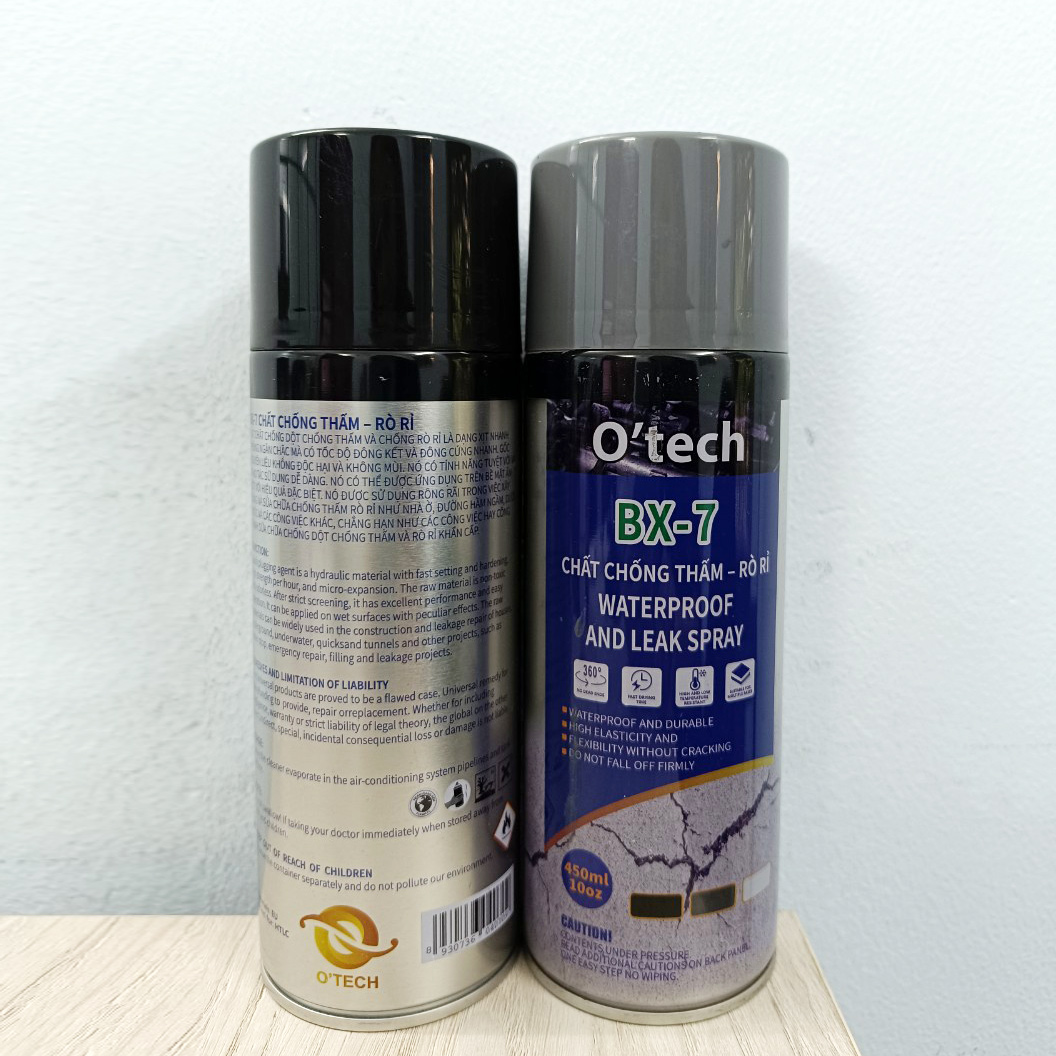 Bình xịt O'tech BX-7 Chất chống thấm - rò rỉ (450ml) Waterproof & Leak Spray