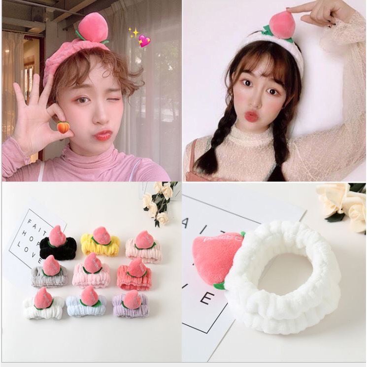 Băng đô, bờm tóc trang điểm make up trái đào dễ thương 01