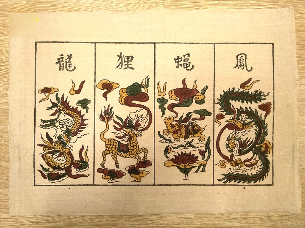 Tranh Dân Gian Đông Hồ Tứ Linh