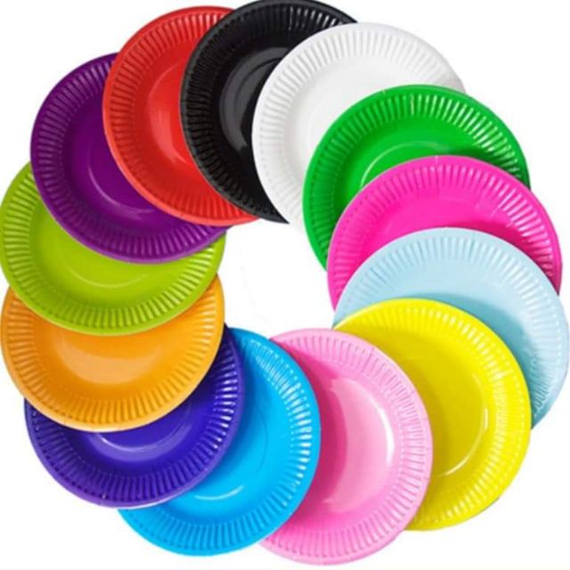 Set 10 Chiếc Cốc Giấy Màu Sắc Trang Trí Thủ Công