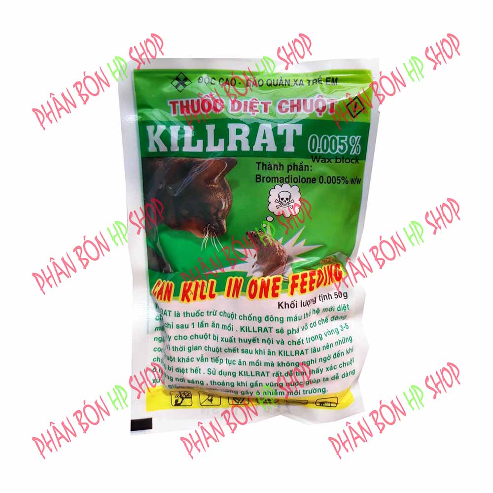 Thuốc diệt chuột Killrat 0.005% - (2 gói x 50g)