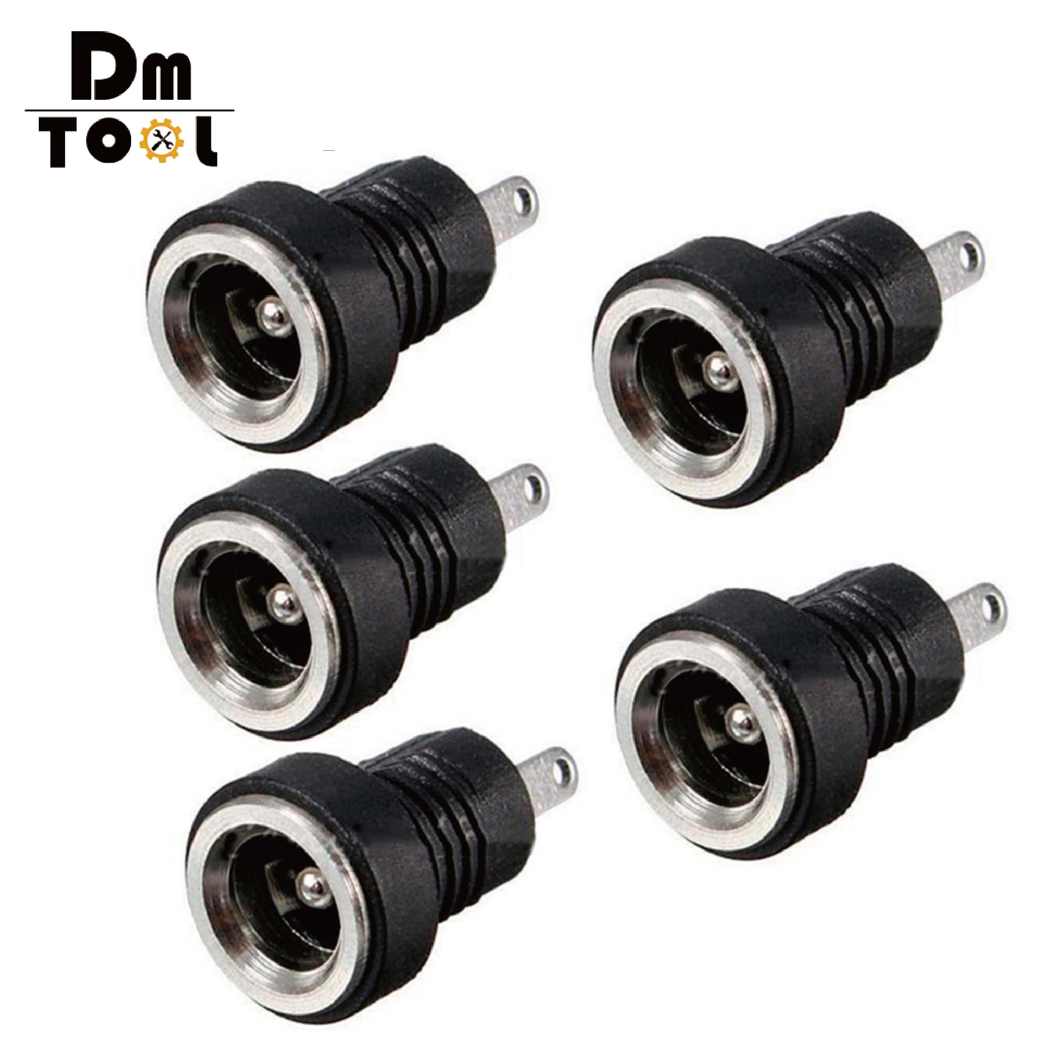 DM 5pcs dc cung cấp điện 5.5 x 2.1mm jack nữ bảng điều khiển gắn kết kết nối