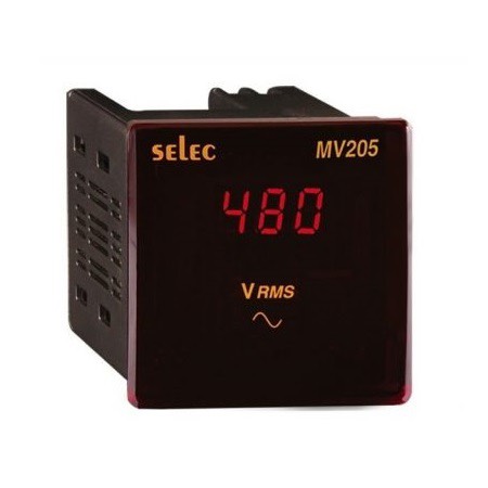 Đồng hồ đo điện áp Selec MV305,MV205,MV15, đồng hồ tủ điện Selec,đồng hồ volt hiển thị số, đồng hồ vôn đo điện áp,đồng hồ điện áp Led Selec