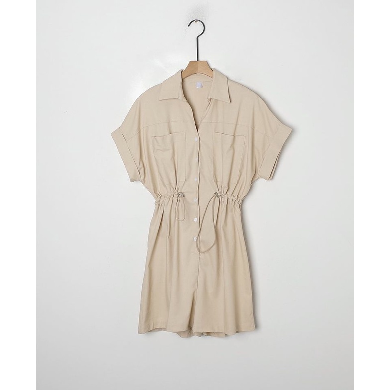 Lemme-Jumpsuit Dáng Sơ Mi- Có Dây Rút Eo