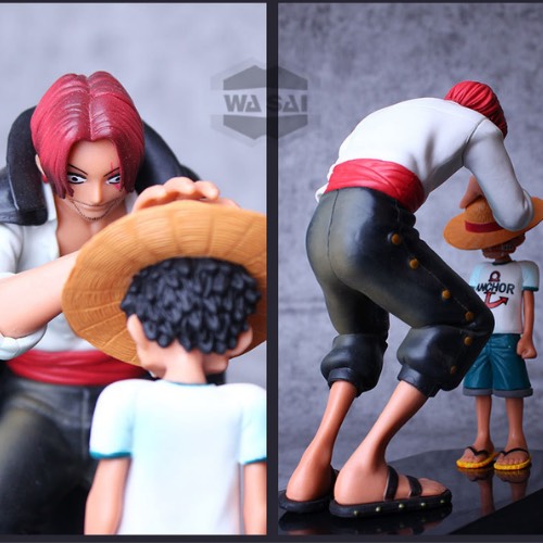 Mô hình Luffy và Shanks tóc đỏ - One Piece - No Box
