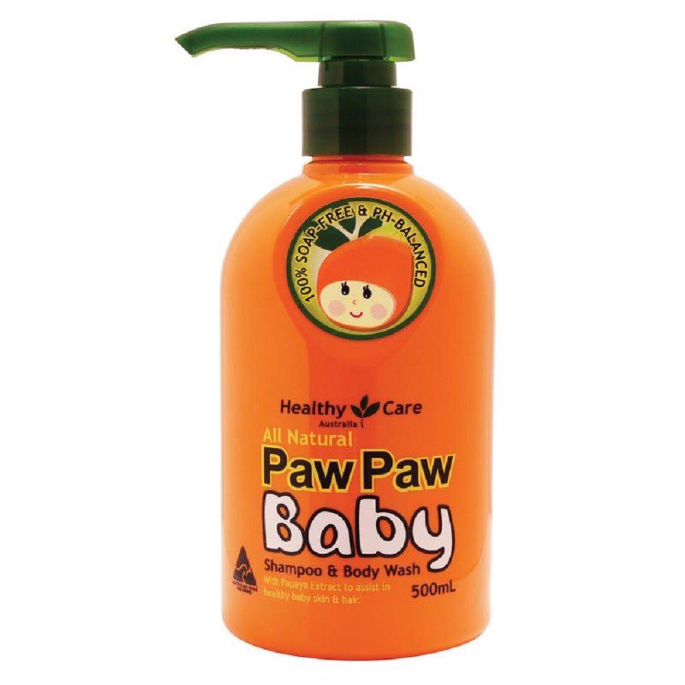 [HCM]Dầu gội và sữa tắm cho bé  Paw Paw Healthy care 500ml của ÚC