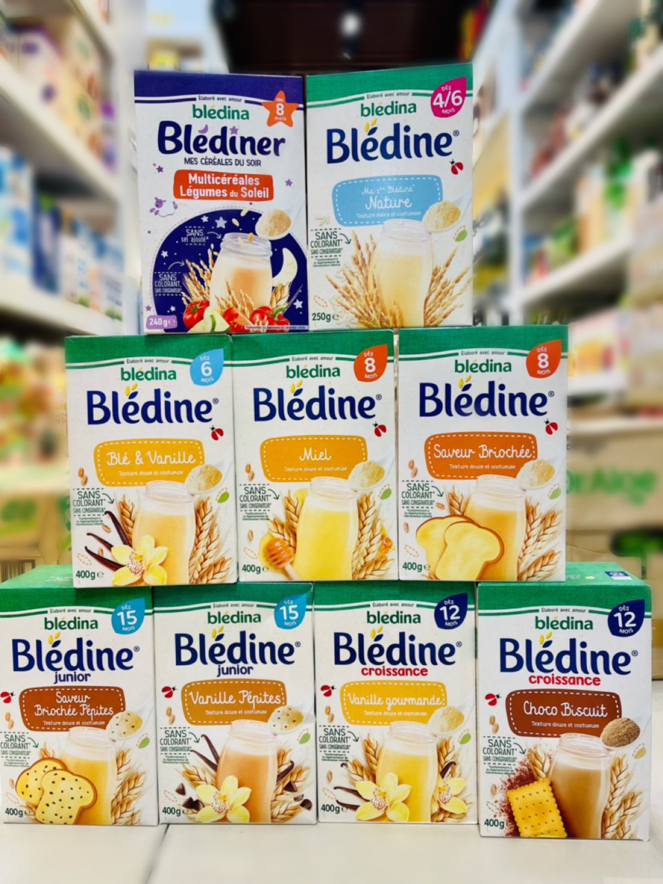 Bột pha sữa BLEDINA - Pháp 400g vị vani 12M date 2025