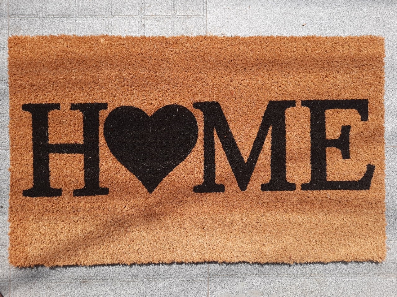 [HCM]THẢM CHÙI CHÂN BẰNG XƠ DỪA HỌA TIẾT HOME TRÁI TIM