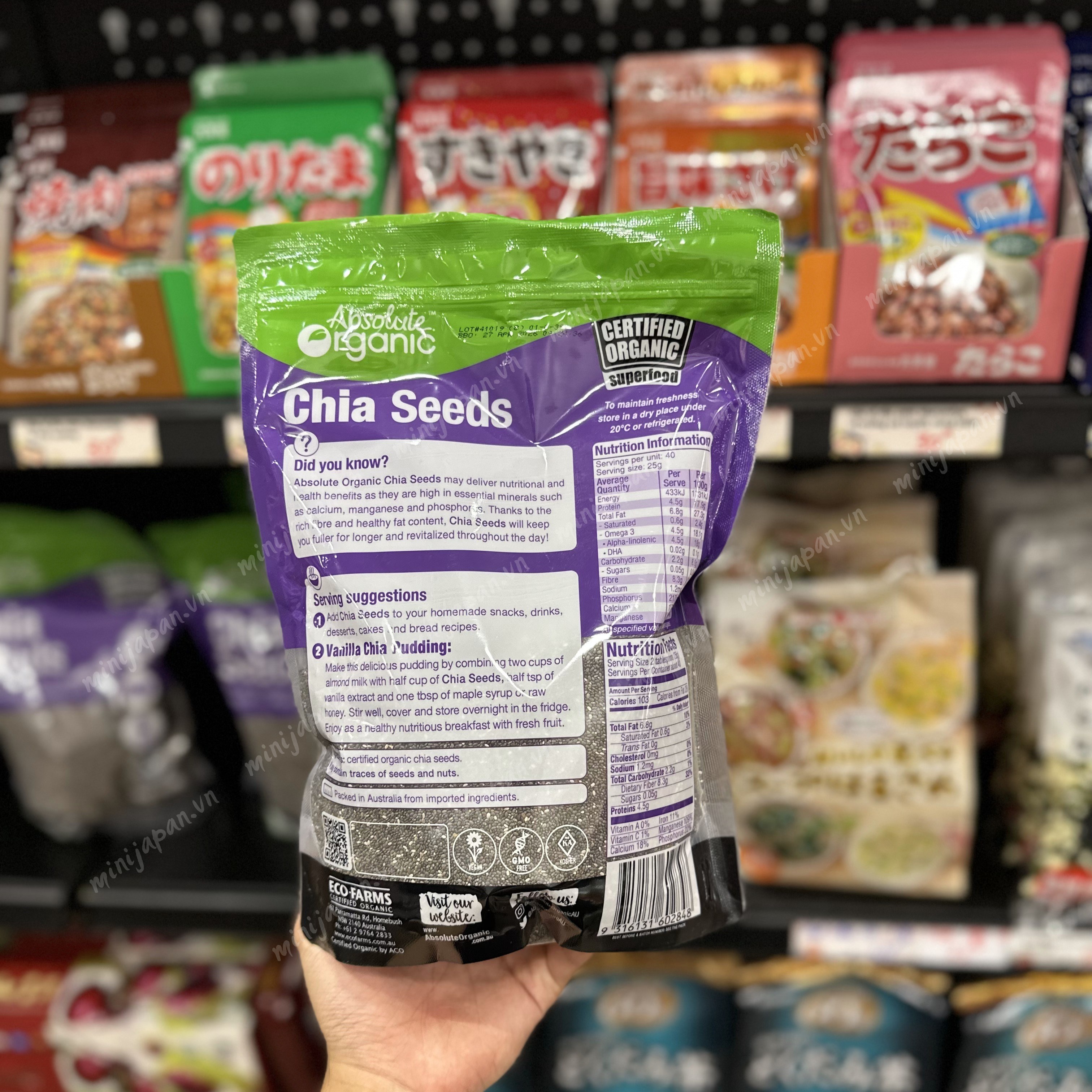 Hạt Chia Úc 1KG Absolute Organic Hữu Cơ