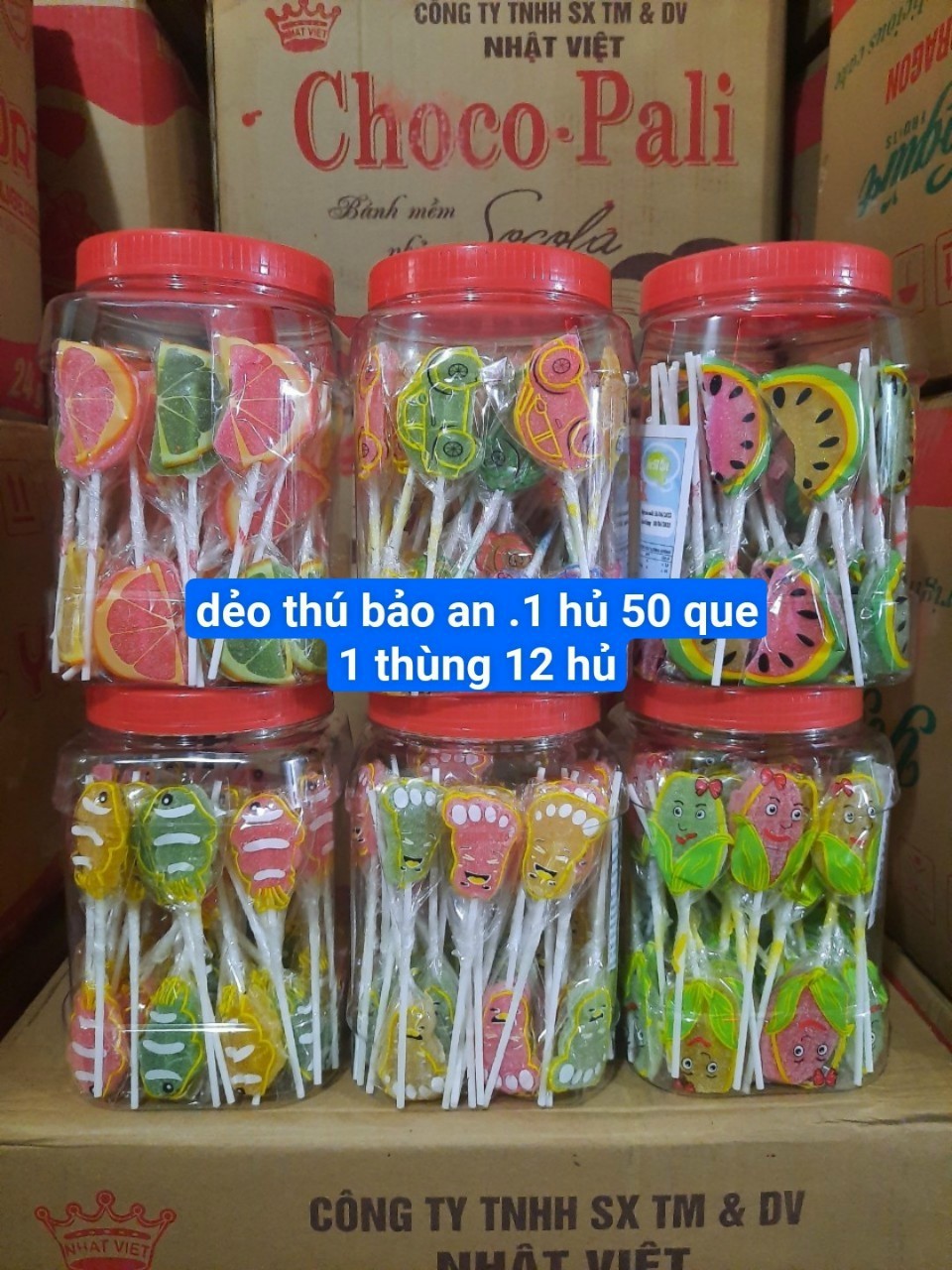 Kẹo Dẻo Que Trái Cây Hủ 50 Que