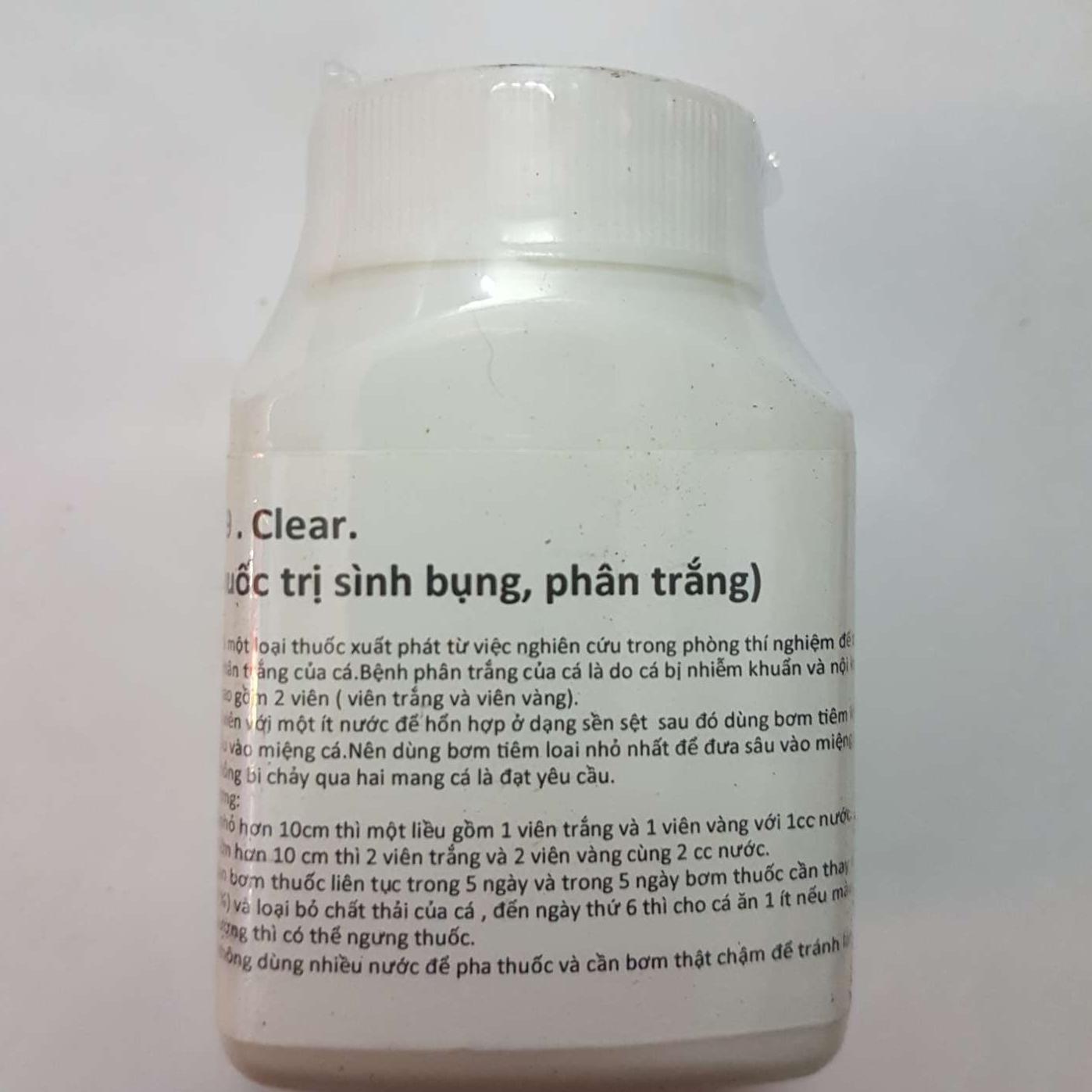 [HCM]Trị sình bụng phân trắng nhiễm khuẩn ruột cá CLEAR Tháia