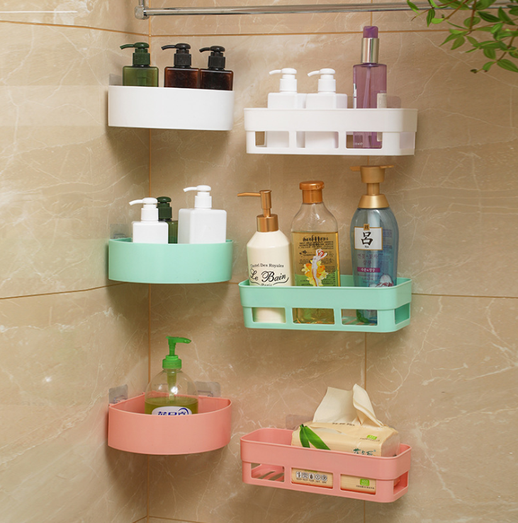 Kệ Góc Dán Tường siêu chắc Sơn tĩnh điện (kèm 2 miếng dán)