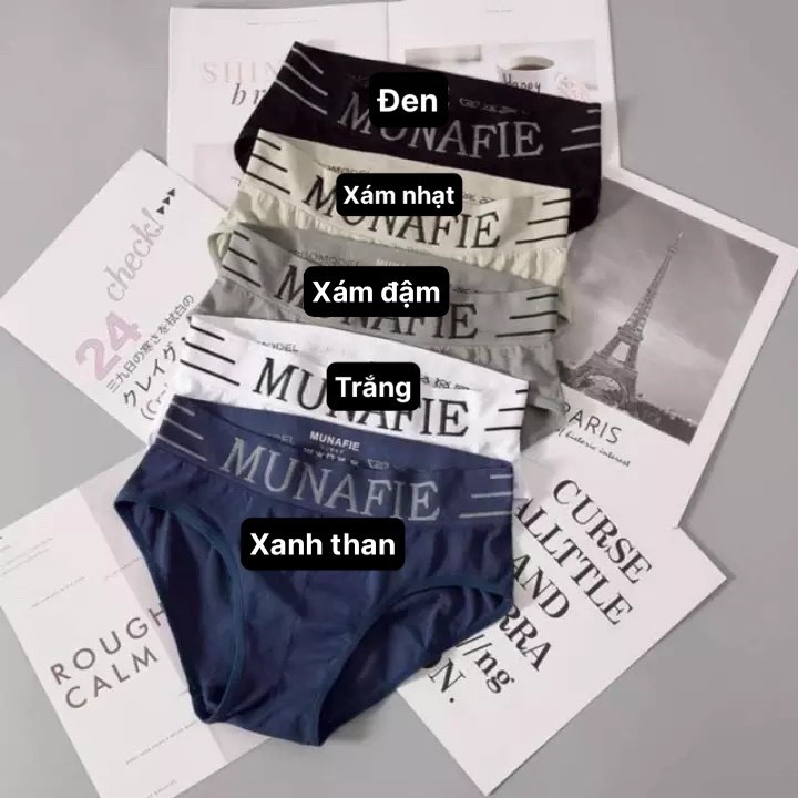 Combo 4 Quần Sịp Nam Munafie Cao Cấp Có Túi Zíp
