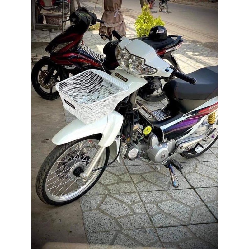 COMBO Rổ lưới giá đỡ hành lý xe máy wave lớn @ / rs100 / rsx / funeo MÀU ĐEN -  TRẮNG