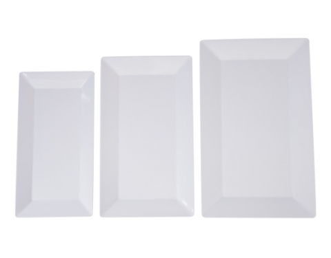 Khay Nhựa Melamine Màu Trắng Nhiều Size