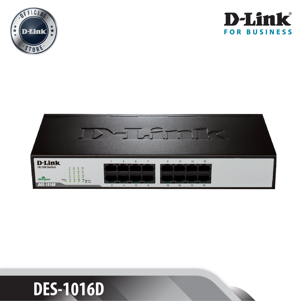 D-LINK DES-1016D Bộ chia cổng mạng  16 cổng 10/100