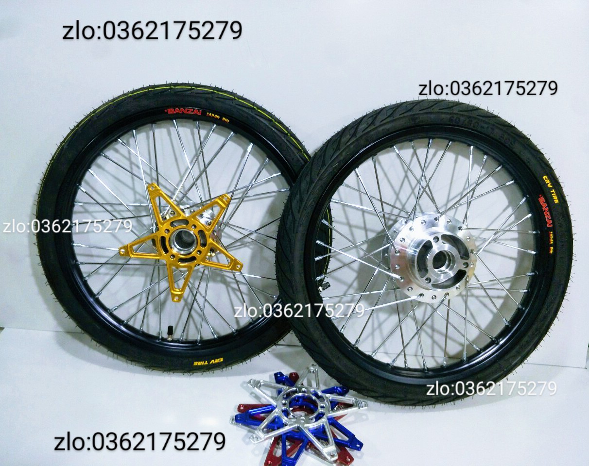 [HCM]BÁNH CĂM RAIDER SATRIA NIỀN NHÔM BAN ZAI .DALE.SOLUTE.SH THÁI ĐEN CĂM ĐÙM MẠ CROM LOẠI 1 KÈM VỎ CRV THÁI VỚI PÁT NGÔI SAO