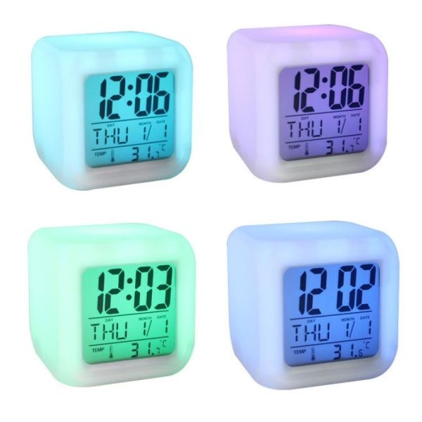 Nơi bán Đồng Hồ Điện Tử Để Bàn Có Đèn LED Đổi Màu Đa Chức Năng Hiện thị Ngày Tháng ,Đồng Hồ Báo Thức, Đo nhiệt Độ Rõ Nét