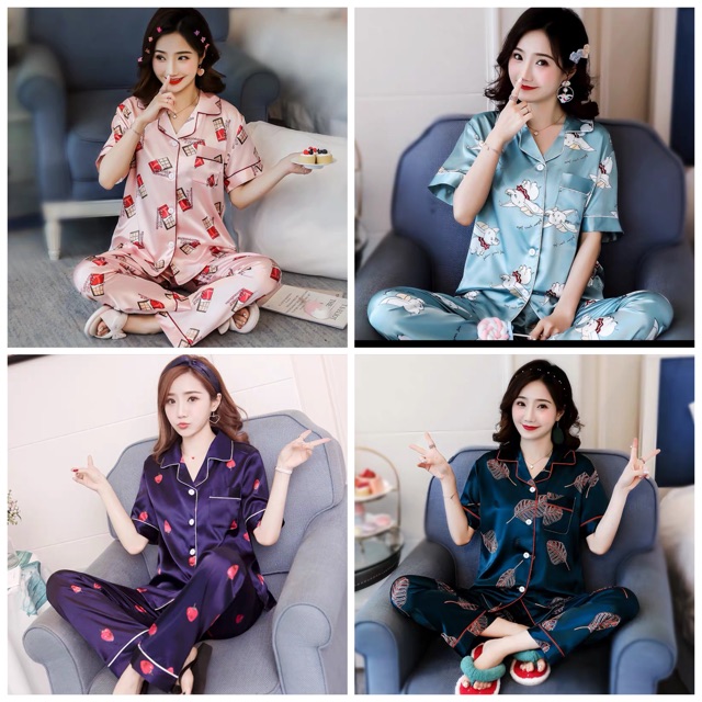 BỘ PIJAMA LỤA CAO CẤP HÀNG QUẢNG CHÂU