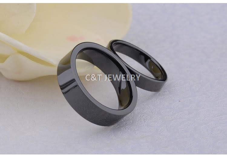 Nhẫn cặp inox trơn đen cao cấp NC132