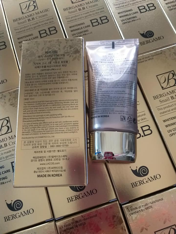 Kem nền chống nắng BERGAMO MAGIC SNAIL BB CREAM