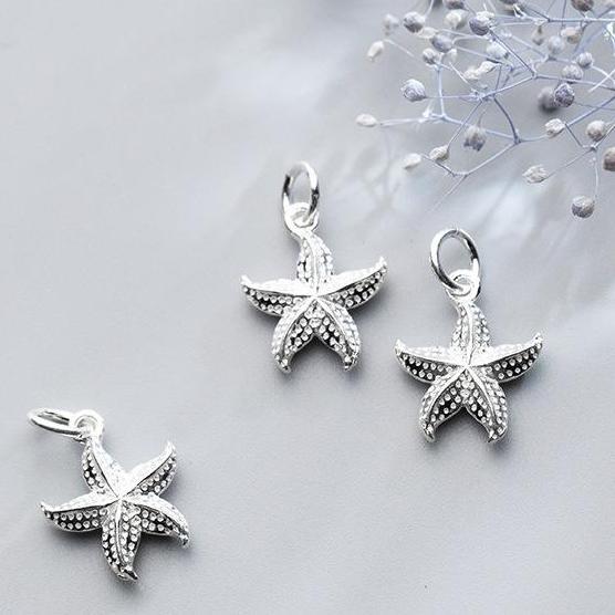 Charm bạc hình sao biển treo 13.2x11x4.1mm - nq jewelry