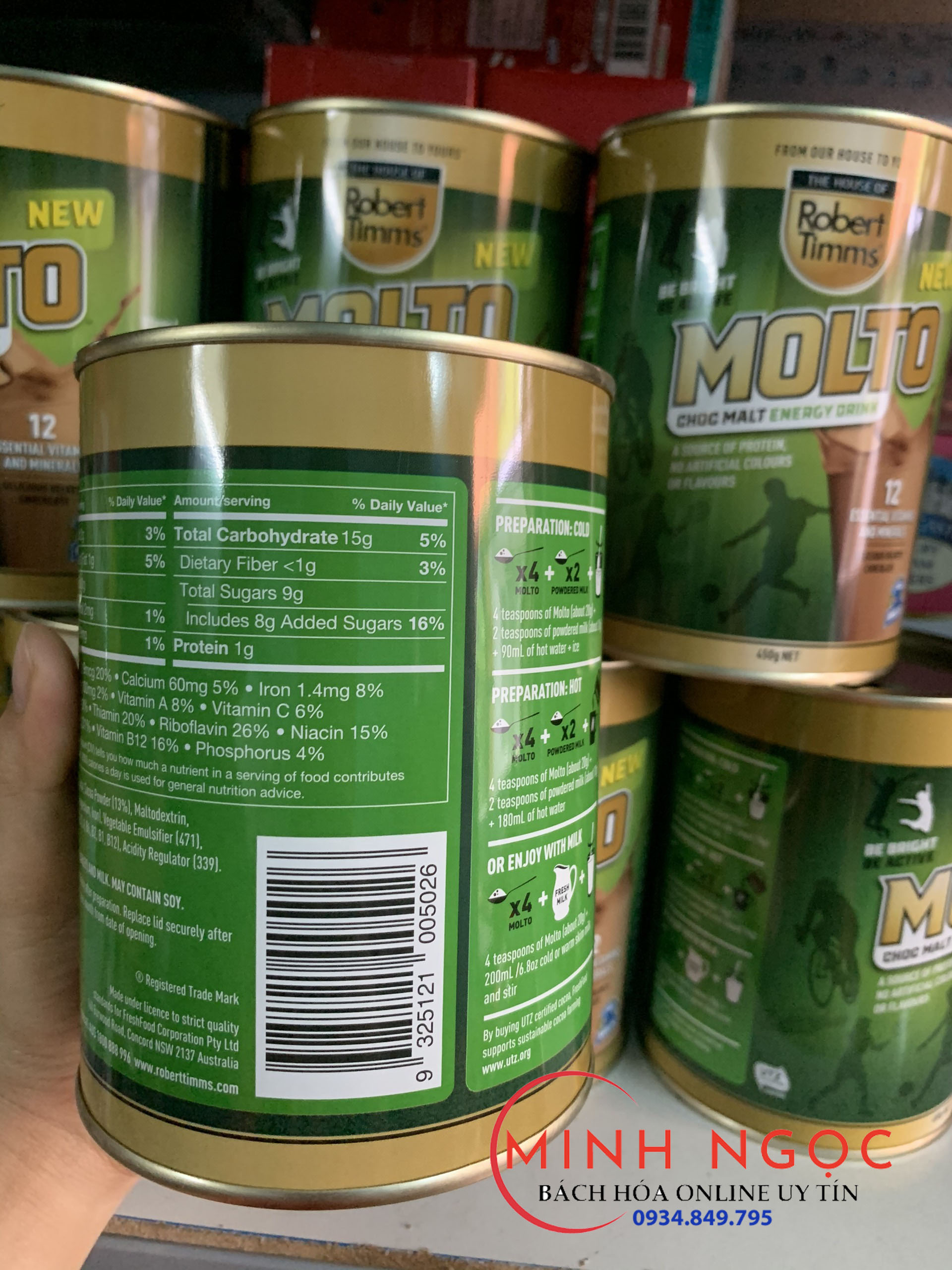 Sữa bột molto cacao 450g nhập khẩu Úc