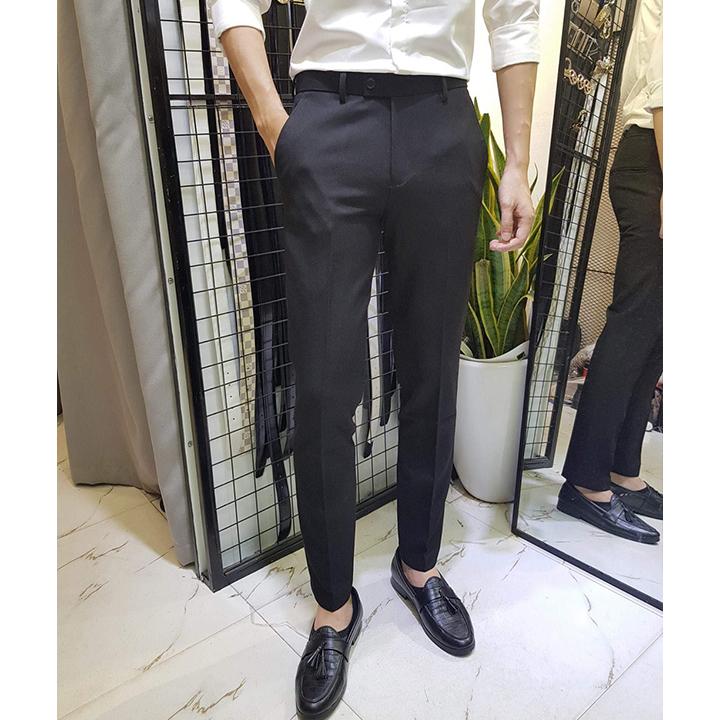 combo 2 quần âu nam đen + xanh than