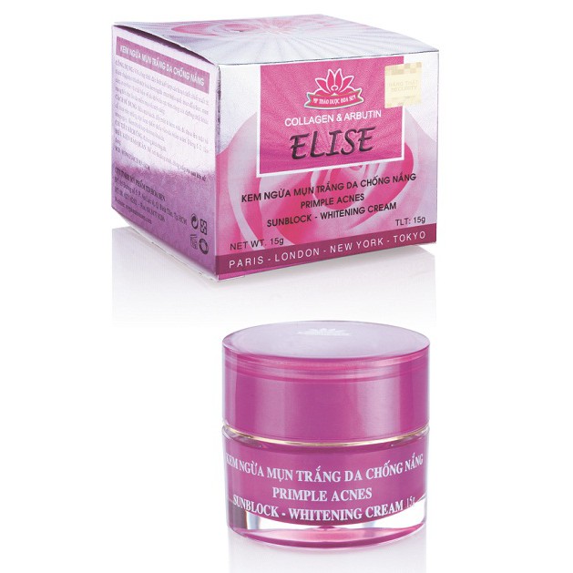 KEM ELISE NGỪA MỤN TRẮNG DA CHỐNG NẮNG 15G