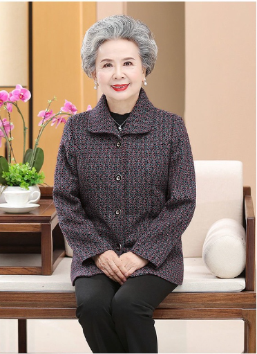 Áo khoác Cao Cấp cho mẹ, cho bà (dạ trơn Lót lông )