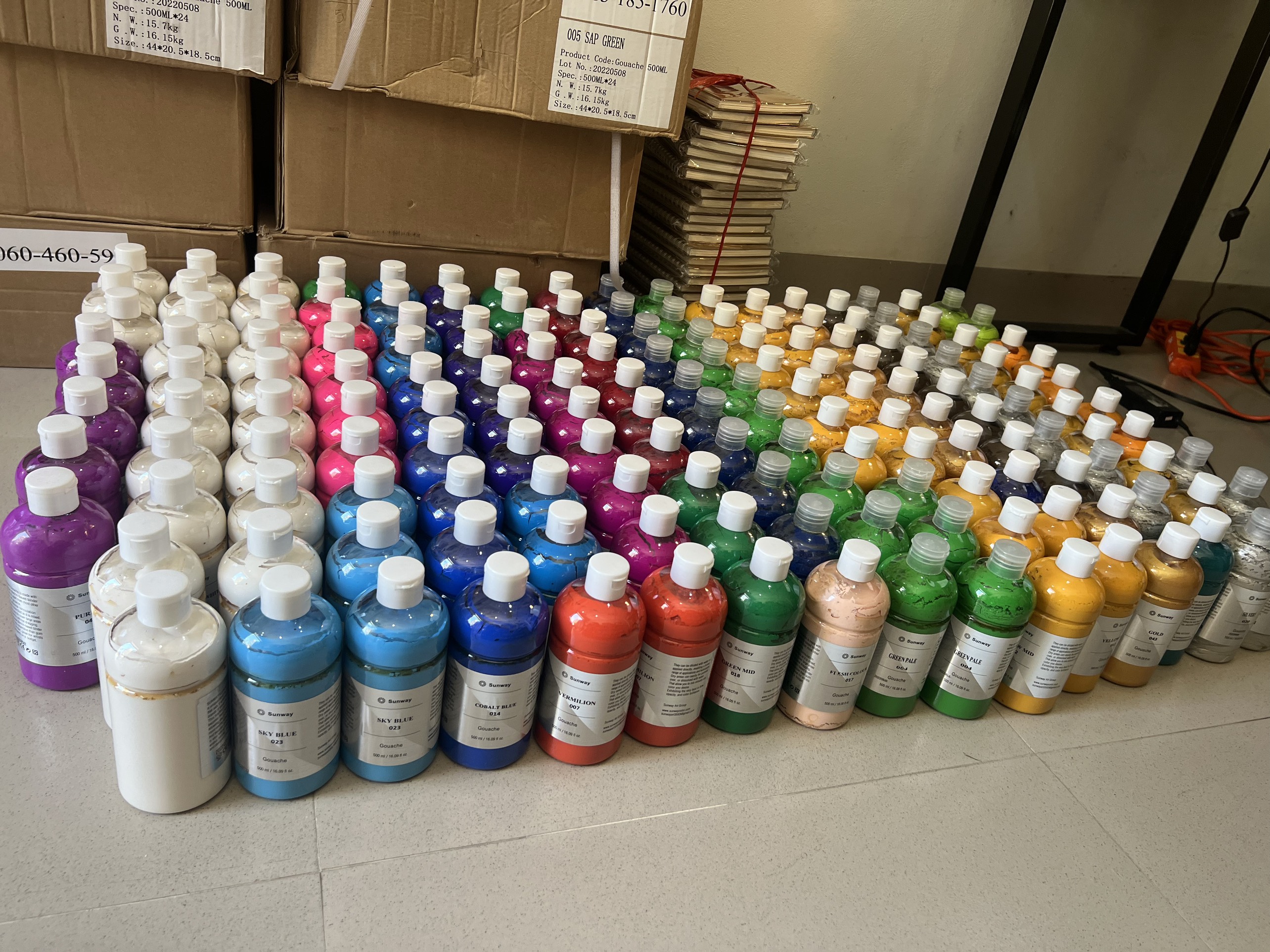 Màu Gouache,màu bột Sunway 500ml
