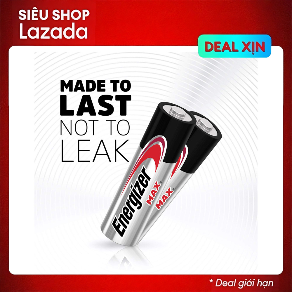 Bộ 8+4 Pin AA Energizer Alkaline chống chảy E91 pin tiểu 1.5V dùng tốt với mọi thiết bị