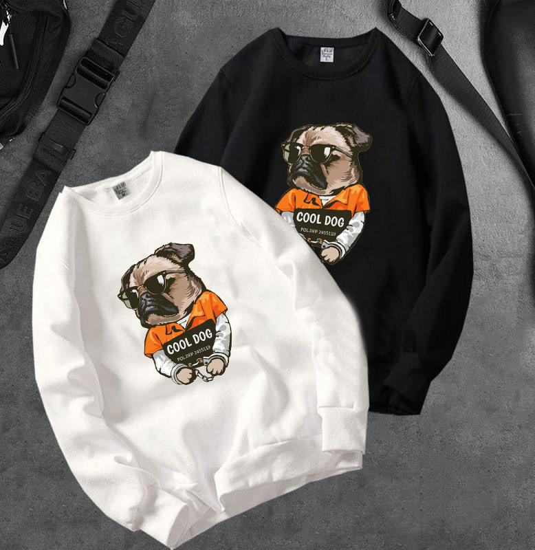 Áo sweater nam vải nỉ bông in hình nhiều size