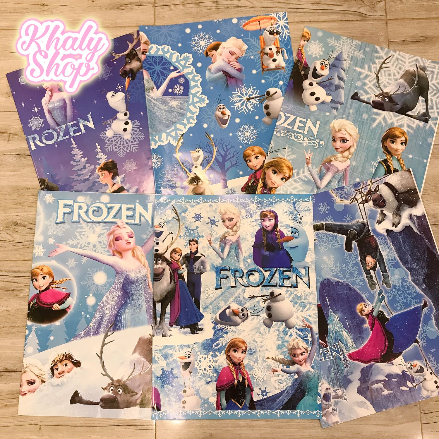 Giao ngẫu nhiên giấy gói quà hoặc bao tập hình công chúa Anna, Elsa (Frozen) size A2 (77x52cm) - GBTGQFZ001