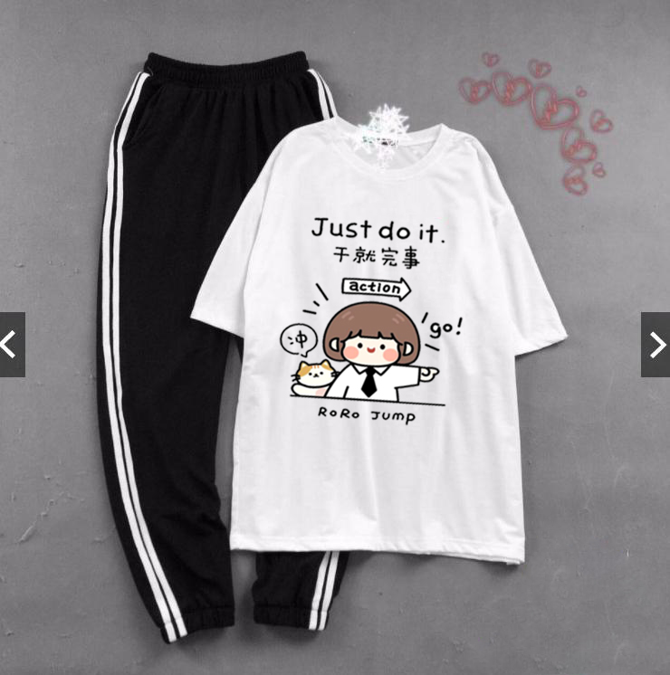 SÉT áo cô bé just do it KÈM QUẦN