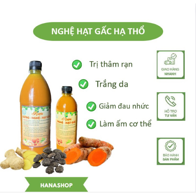 Cốt nghệ gấc hạ thổ dùng cho face | giảm thâm rạn cho mẹ sau sinh