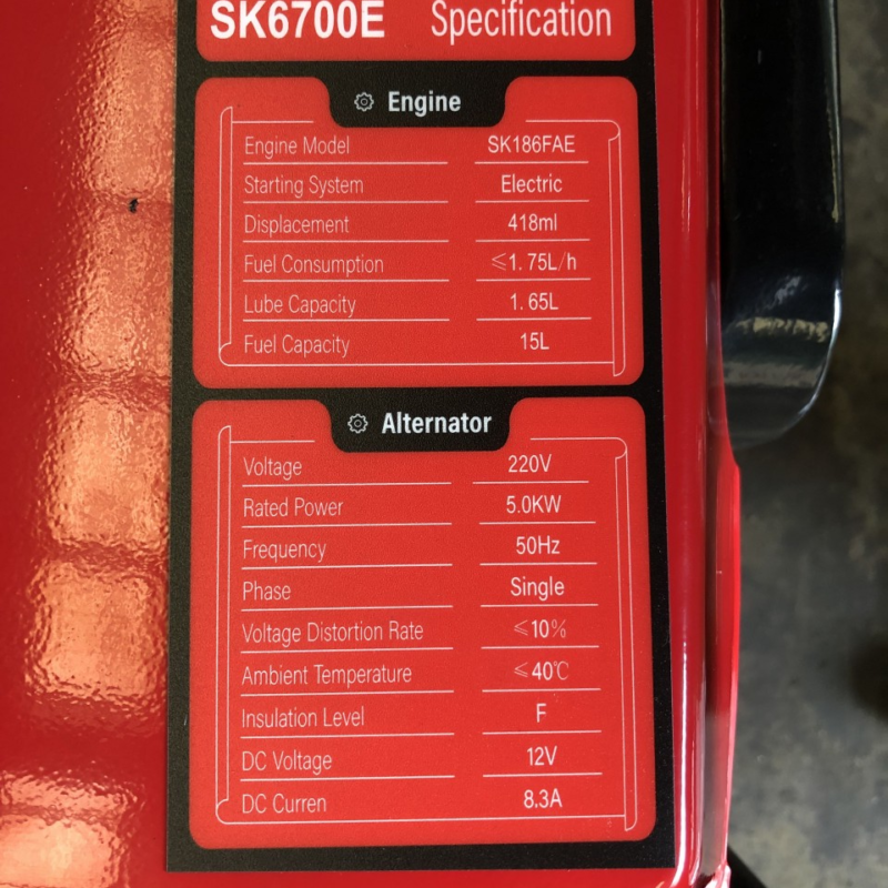 Máy Phát Điện Chạy Dầu 5Kw Sumokama SK6700E Đề