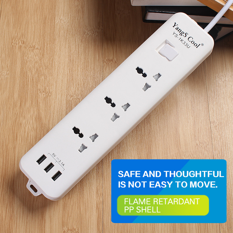Ổ cắm điện đa năng có 3 cổng usb