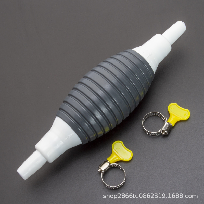 LEYOUFU Hút bình xăng ô tô bơm nhiên liệu ô tô, bơm tay chất lỏng xăng dầu diesel (một túi khí + một cặp kẹp)