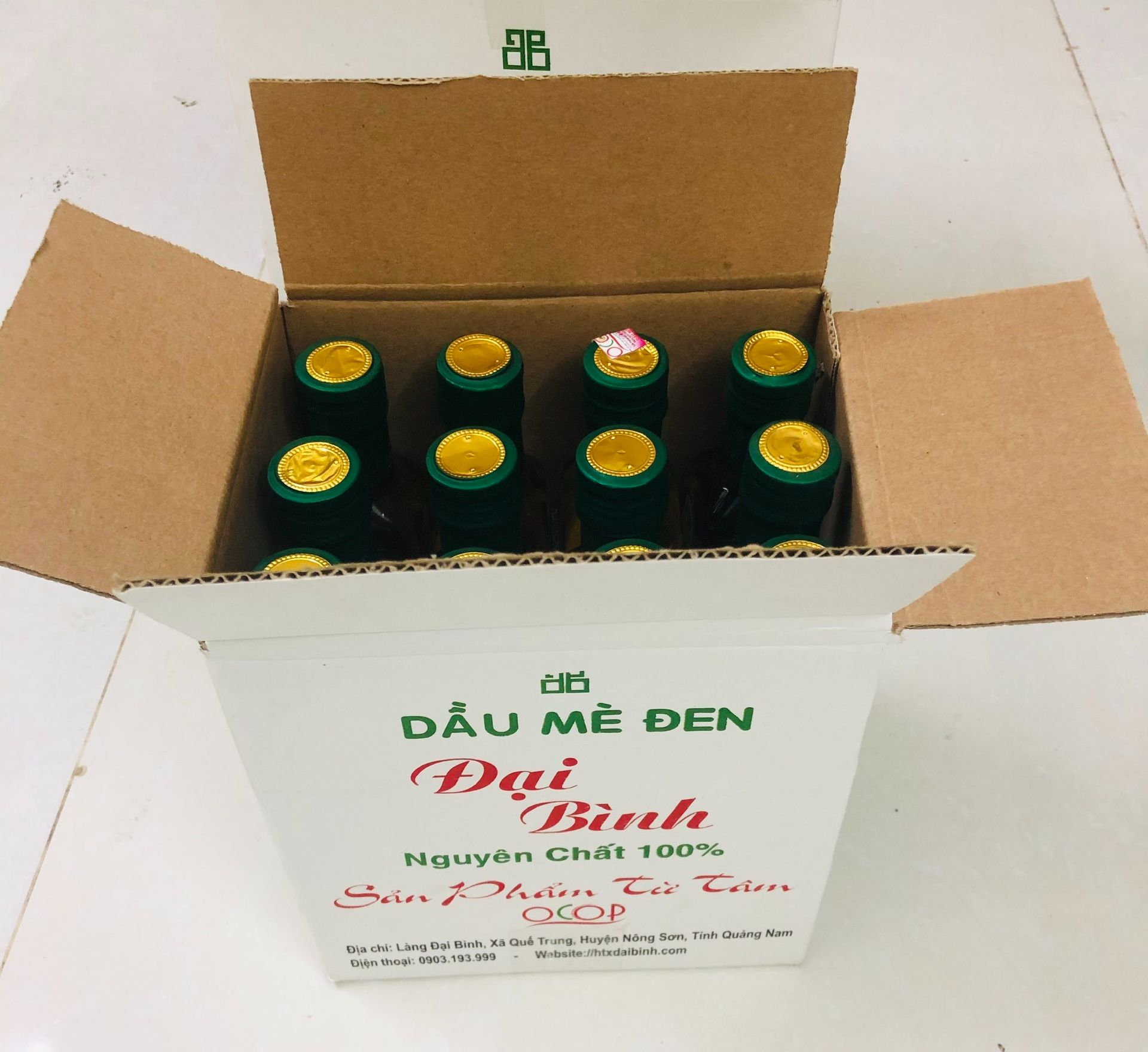 Dầu mè đen sạch Đại Bình Nguyên chất 100% - Chai (250ml); dầu ăn sạch