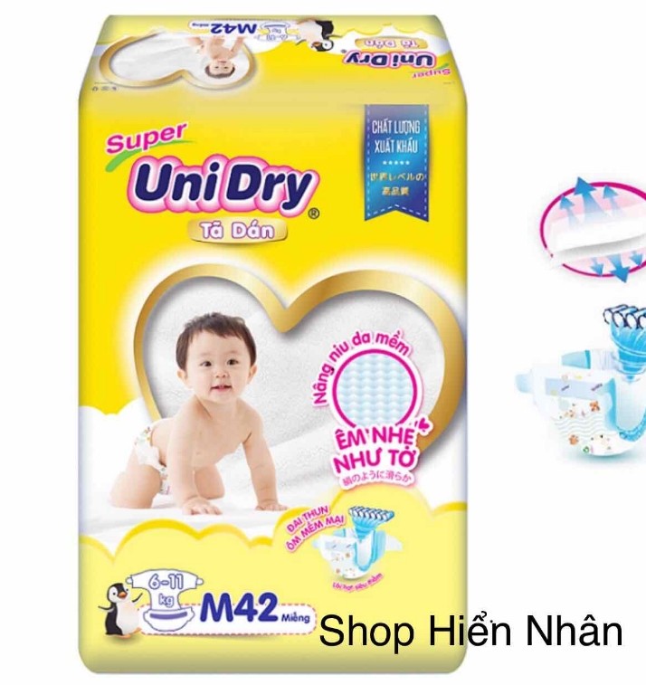 Combo 2 bịt Tã dán Unidry S48 / M42 / L38 / XL34 miếng