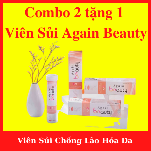 [Combo 2 tặng 1] Again Beauty [TẶNG MẶT NẠ]- Viên sủi chống lão hóa hàng đầu Việt Nam- AN001