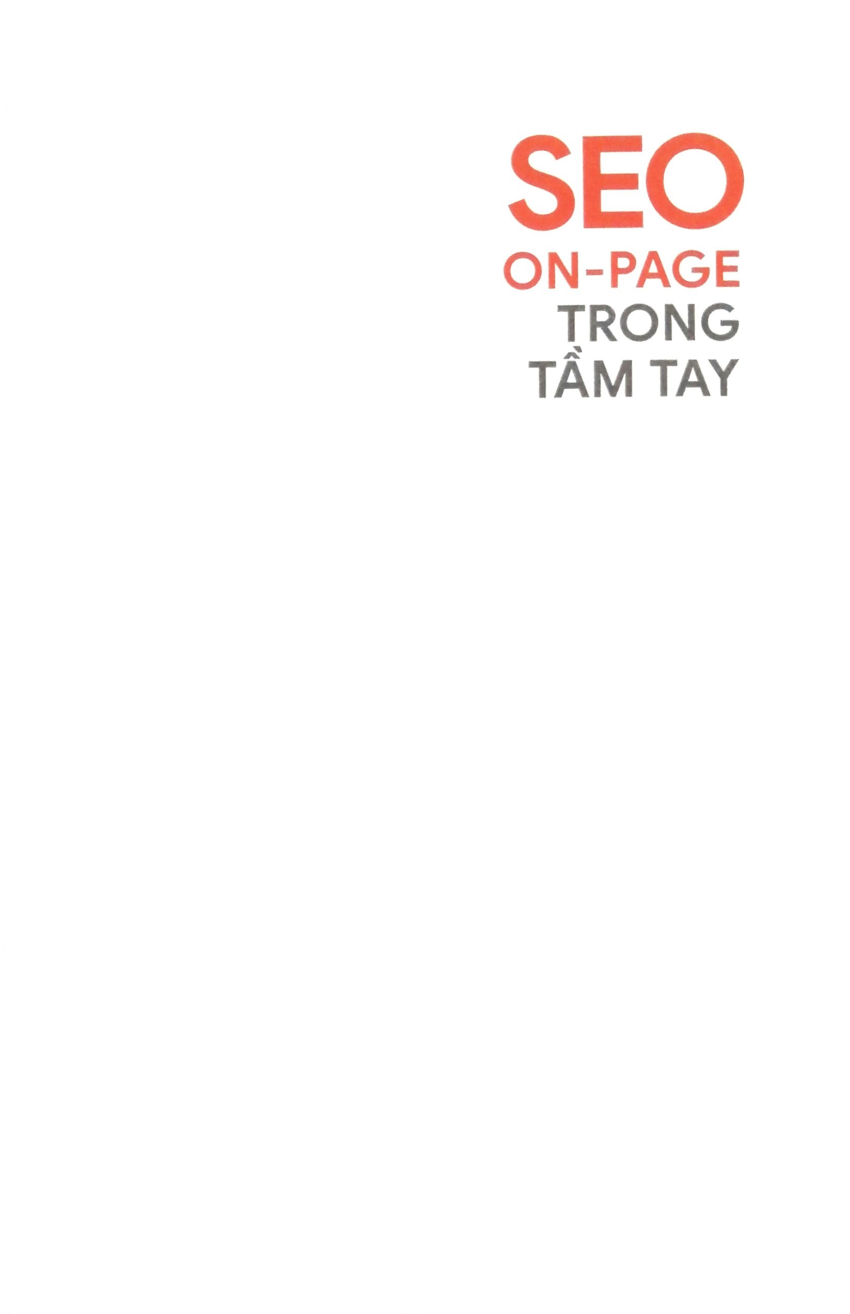 Sách - SEO ON - Page Trong Tầm Tay